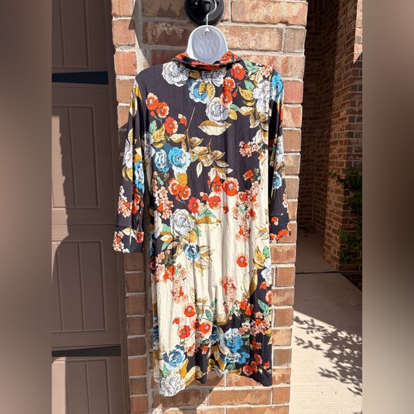 Johnny Was Floral Emma Rose Polo Tunic Dress Size Medium - Picture 9 of 11